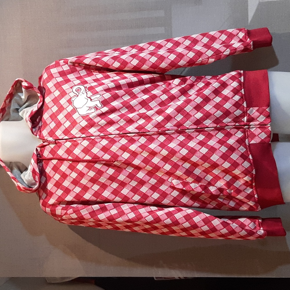Scifen Checkered Polyester Hoodie Jacket w/Pockets Size Medium